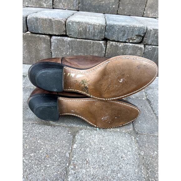 Women's Durango brown leather slouch cowboy western boots size 10 - Picture 6 of 7